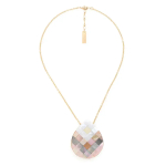 Колье Nature Bijoux, San Lazzaro, с подвеской из перламутровой мозайки, NB25.2-15-43561 (бежевый)