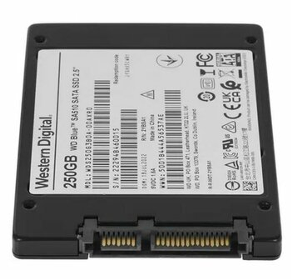 SSD WESTERN DIGITAL WD Blue SA510, 250 ГБ, 2.5", SATA, WDS250G3B0A