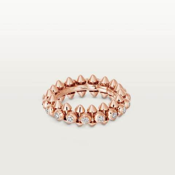 Кольцо Clash de Cartier medium model в розовом золоте с бриллиантами