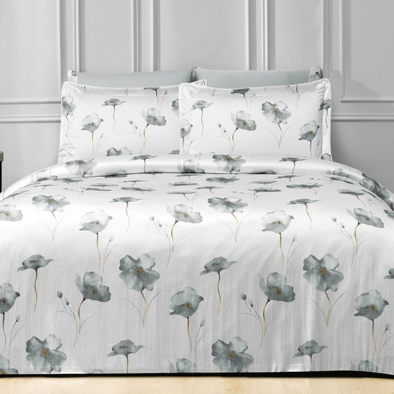 Постельное белье DITSY серый жатка deluxe TIVOLYO HOME Турция
