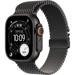 Часы Apple Watch Ultra 3, 2025, 49 мм, титан чёрного цвета, миланский сетчатый браслет
