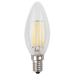 Лампа светодиодная ЭРА F-LED B35-11w-827-E14 11Вт филамент свеча теплый белый свет Е14 | Филаментные декоративные