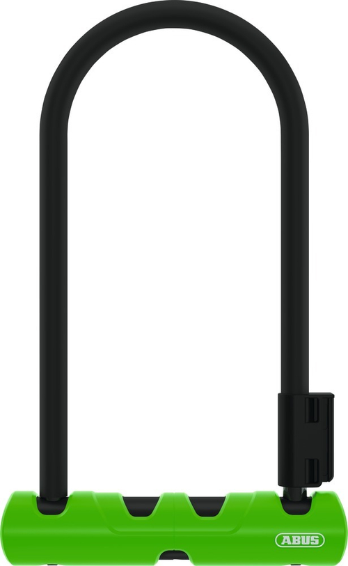 Замок вело скоба 14мм, ключ, Ultra Mini 410/150HB 180х80мм с кроншт, класс защиты 8/15, 780гр, черно-зеленый ABUS
