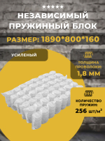 Пружинный блок независимый для дивана и матраса / армированный / 1890*800*160 мм