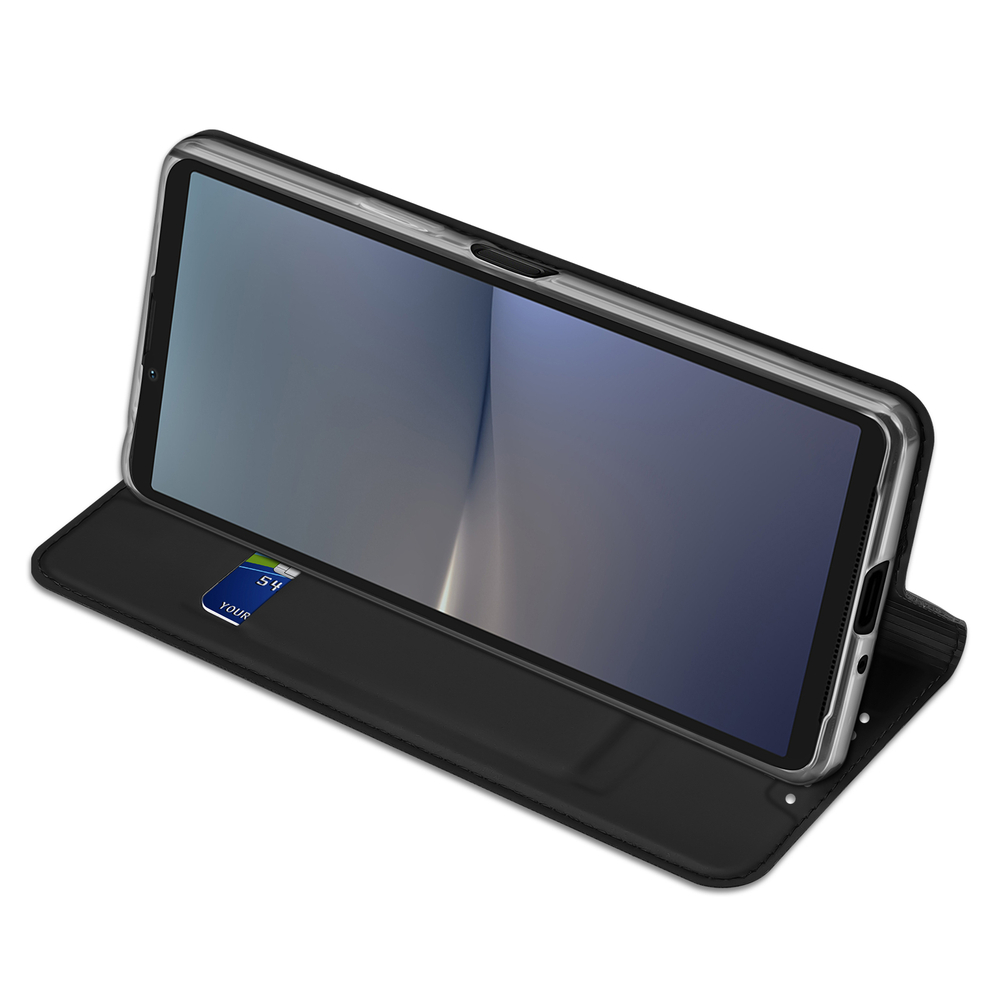 Чехол книжка из PU кожи черного цвета от Dux Ducis для смартфона Sony Xperia 10 VI (10-6), серия Skin Pro Series Case