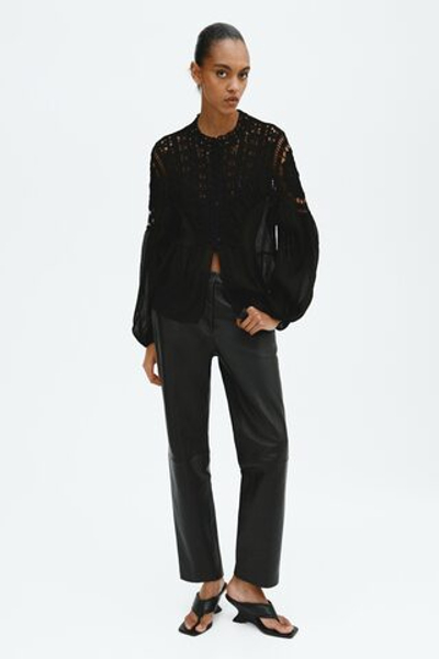 Блузка с имитацией вязания крючком - H&M