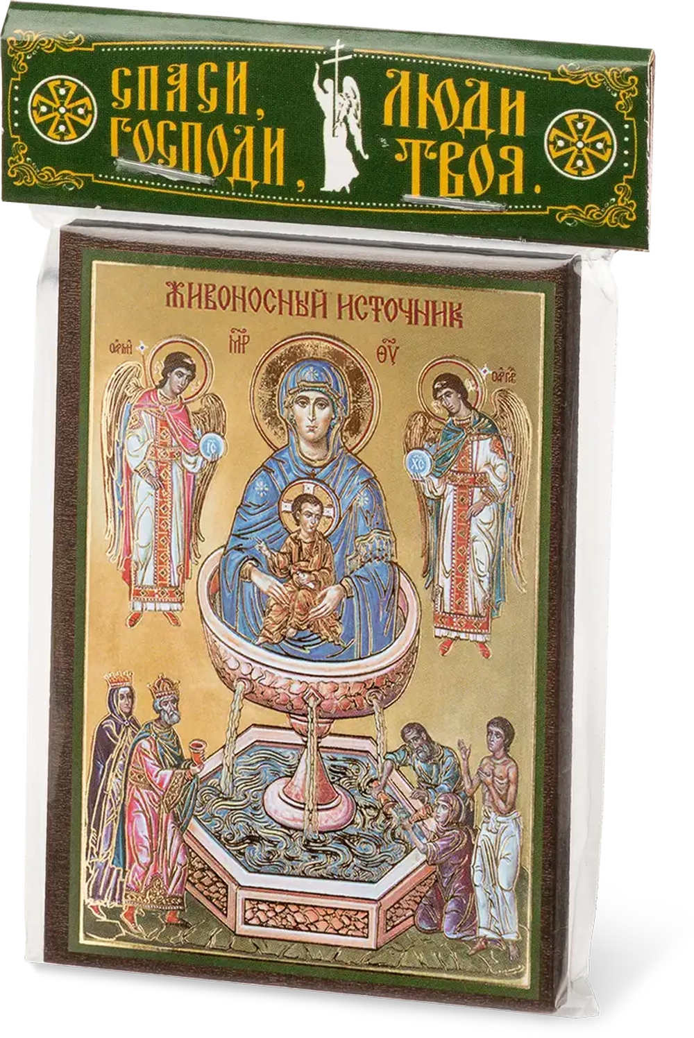 Икона БМ "Живоносный Источник" 6х9 на МДФ-6