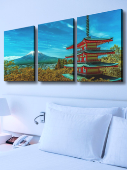 Картина Покой и сила модульная 50x70см 3шт., на деревянном подрамнике