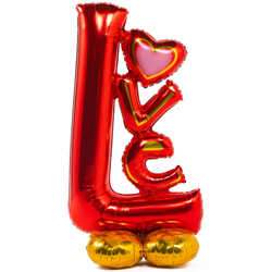 Шар фигура LOVE красная 149 см