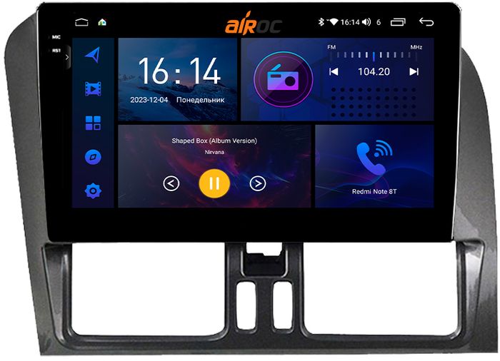 Магнитола для Volvo XC60 2014-2017 - AIROC 2K RI-3803 Android 12, Быстрая, QLed+2K, CarPlay, SIM-слот
