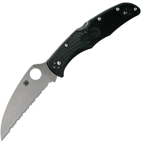 Цена наНож складной Endura 4 Wharncliffe Serrated Spyderco, сталь VG-10, рукоять термопластик FRN