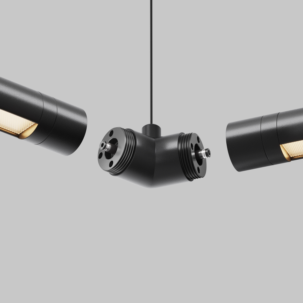 Угловой коннектор 120° для системы без ввода питания Maytoni SHELF CA018LWC-B