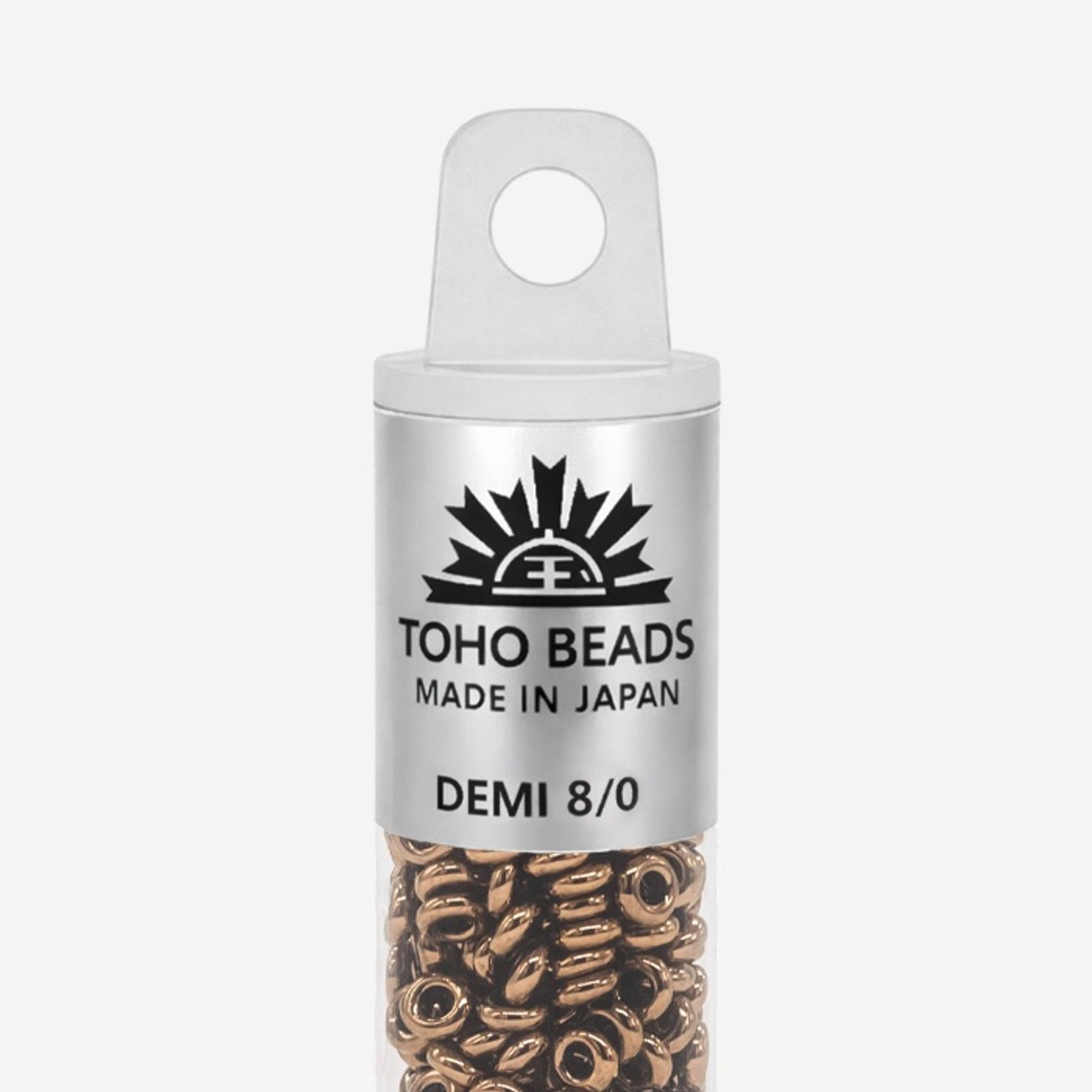 Японский бисер TOHO Demi 8/0 (№221), металлизированный, непрозрачный глянцевый
