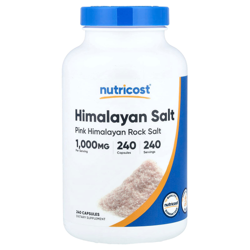 Nutricost, Гималайская соль, 1000 мг, 240 капсул