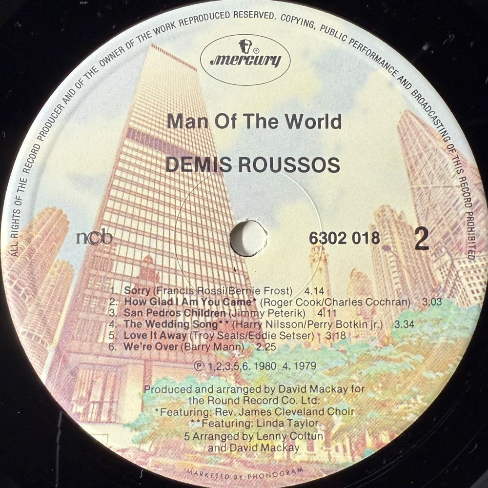 Demis Roussos ‎– Man Of The World (Скандинавия 1980г.)