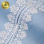 Кружево гипюр (плетёное) 38 мм / 13.71 метра, TBY.C01330B, теплый белый, Kruzhevo