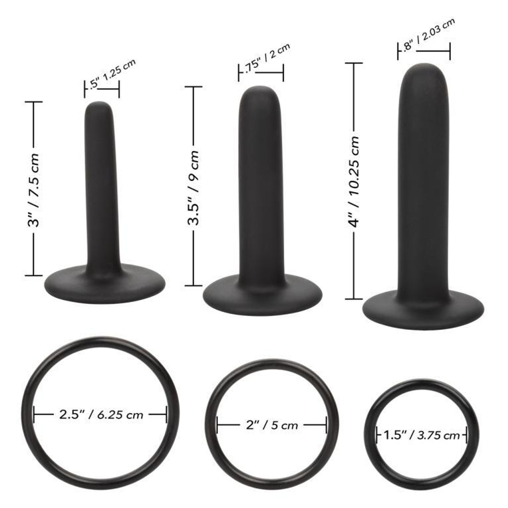 Набор для анального секса (страпон + 3 анальных насадки) BOUNDLESS SILICONE PEGGING KIT