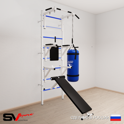Шведская стенка Sv Sport 5071 (Турник стандарт/Брусья/Стойка/Скамья/Цепь/Мешок 15кг)