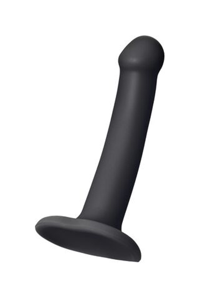 Черный фаллос на присоске Silicone Bendable Dildo S - 17 см. (Цвет: черный)