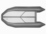 Лодка ПВХ X-River Rocky 395 НДВД + усиленное дно и баллон, мята-серый/фурнитура серая, увеличенный т