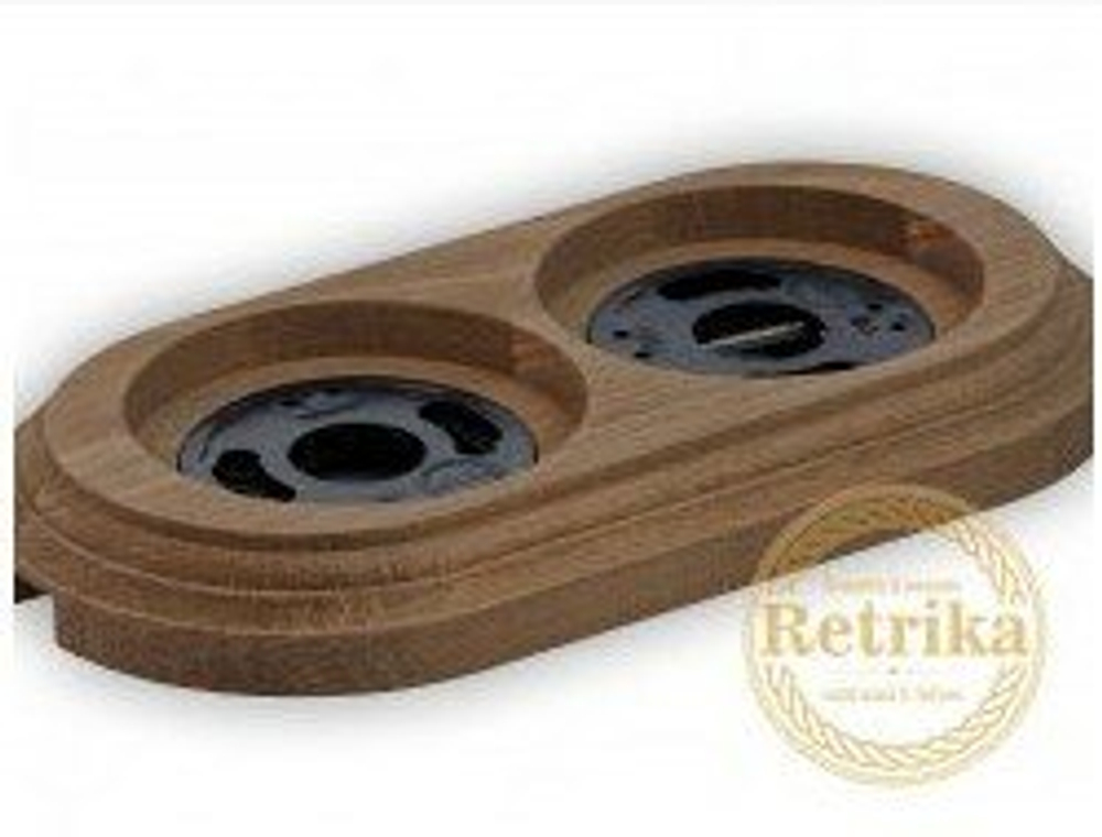 Рамка двойная "Старое дерево" Retrika RD-02021