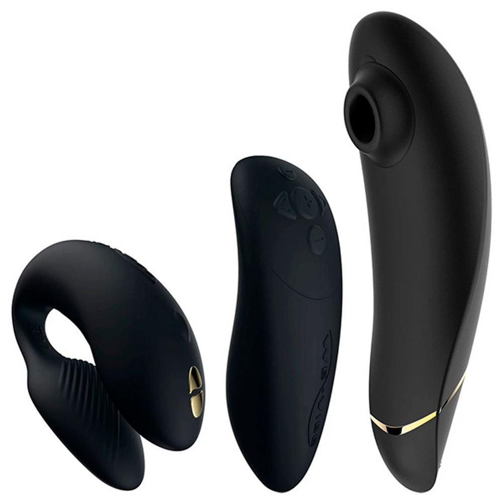 Набор для пар Golden Moments Limited Edition: Womanizer Premium 2 + We-Vibe Chorus