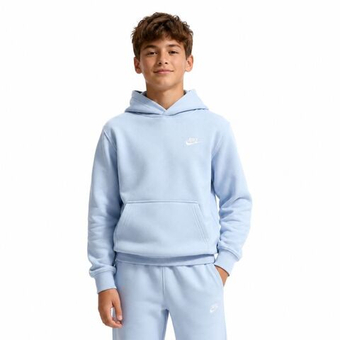 Кофта для мальчика теннисная Nike Sportswear Club Fleece Pullover - hydrogen blue/white