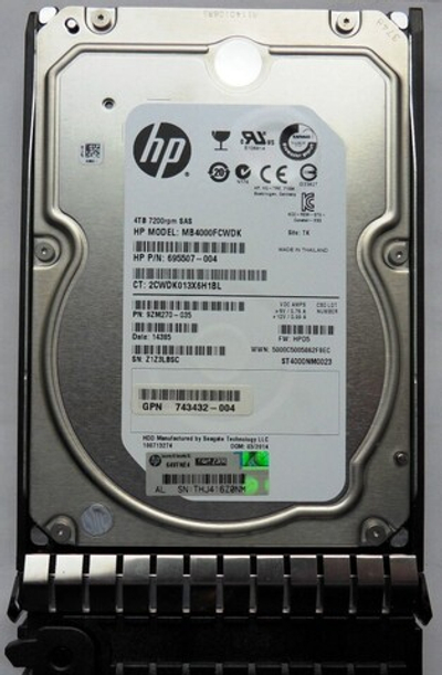 Жесткий диск HP 4TB 3.5" 7.2K 6G SAS 693689-B21