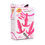 Набор из 3 розовых анальных пробок с вибропулей Thrill Trio Anal Plug Set (Цвет: розовый)
