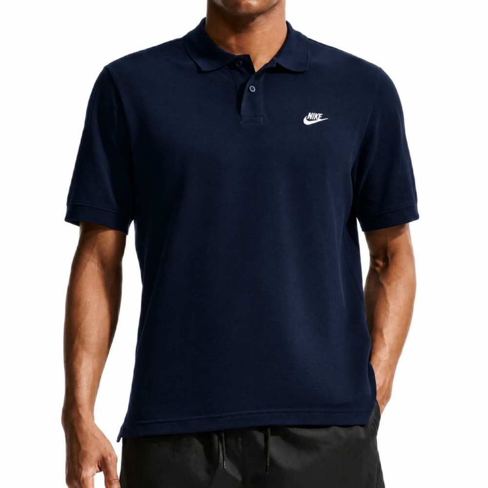 Мужское теннисное поло Nike Club Polo Pique - obsidian/white
