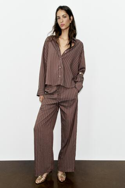 СТРУЯЩАЯСЯ РУБАШКА В ПОЛОСКУ — ZARA
