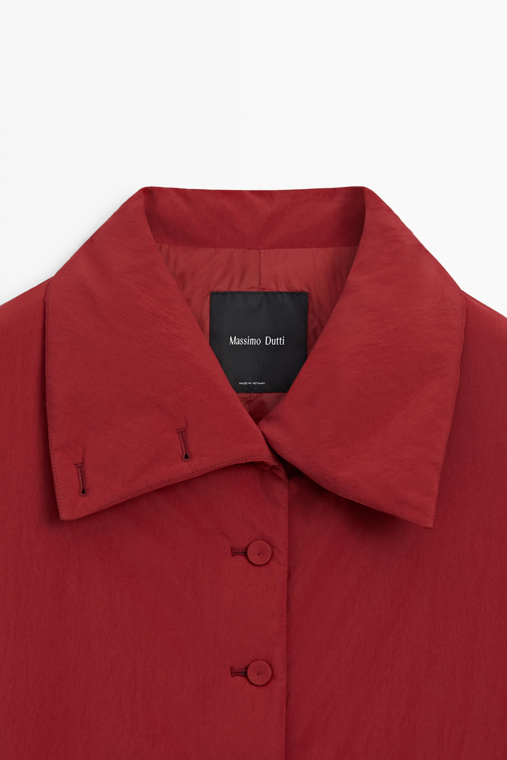 Massimo Dutti Короткая куртка с легким утеплителем, насыщенный красный
