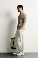 ФУТБОЛКА ИЗ РИФЛЕНОГО ТРИКОТАЖА — ZARA