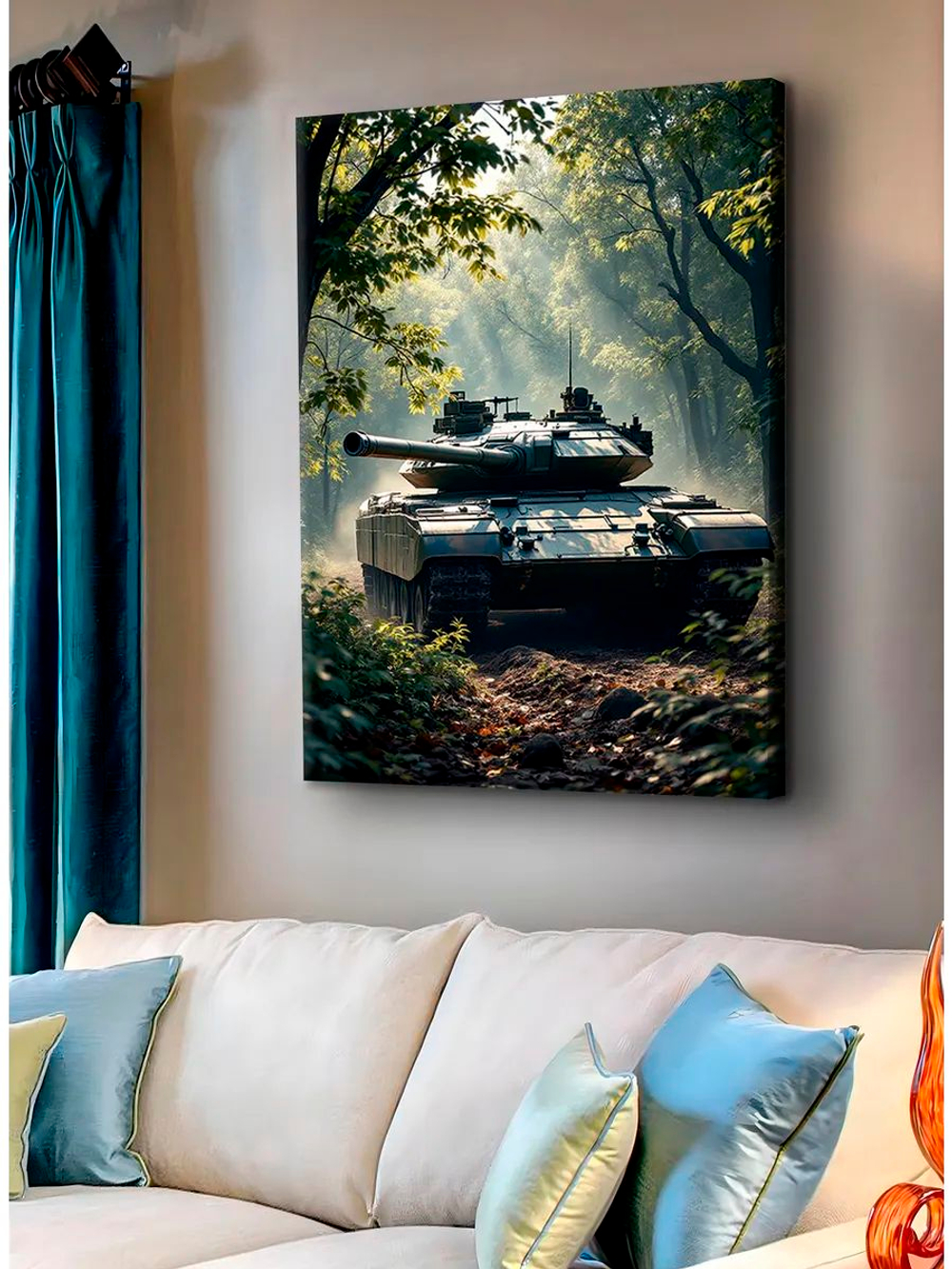 Картина "T-62", для интерьера 50х70см 1шт.