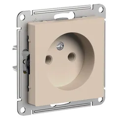 Розетка без заземления без шторок Systeme Electric AtlasDesign Песочный ATN001241