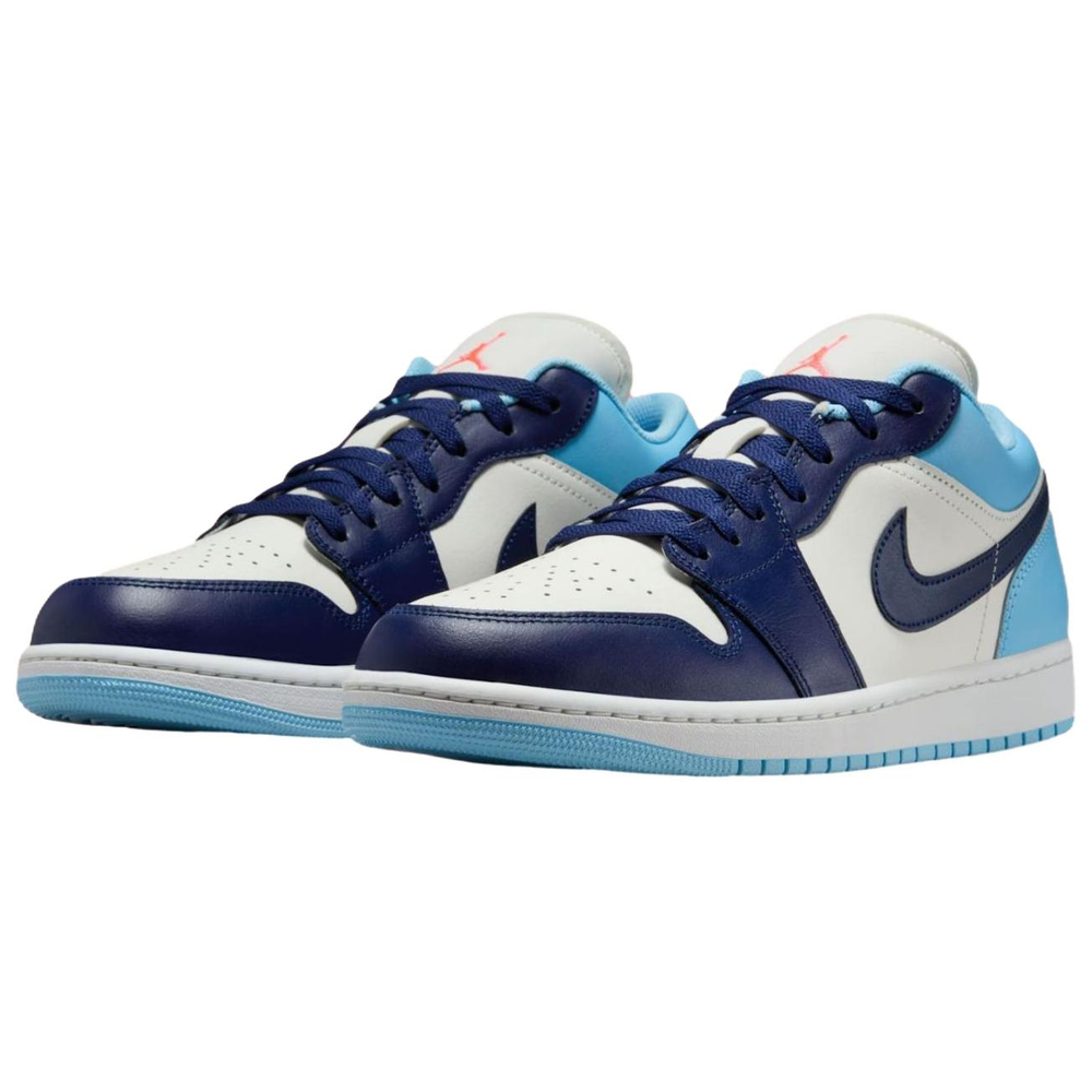 Jordan Air Jordan 1 Cushioning Low top Vintage Basketball Shoes Men's Ice Blue
