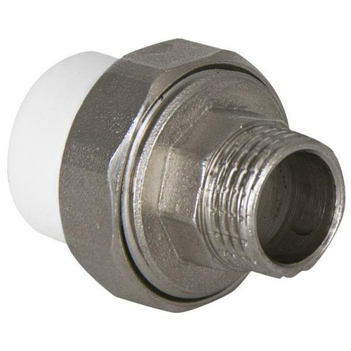 Муфта РР разб. 25*1" нар. белый (Tebo)