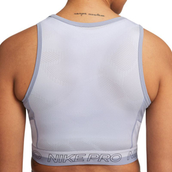 Женский топ теннисный Nike Pro Dri-Fit Cropped Training Tank Top - Фиолетовый