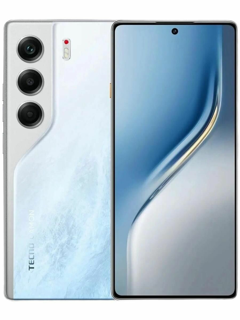 Смартфон TECNO CAMON 40 12/256ГБ, 6.78", AMOLED, 50МП, белый (Glacier White)