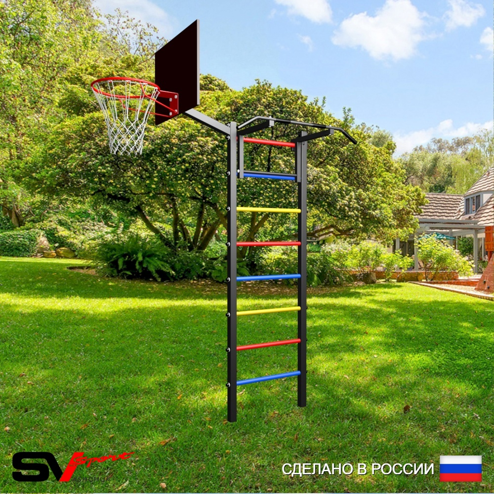 Уличная шведская стенка Sv Sport У401К (Турник/Щит баскет)