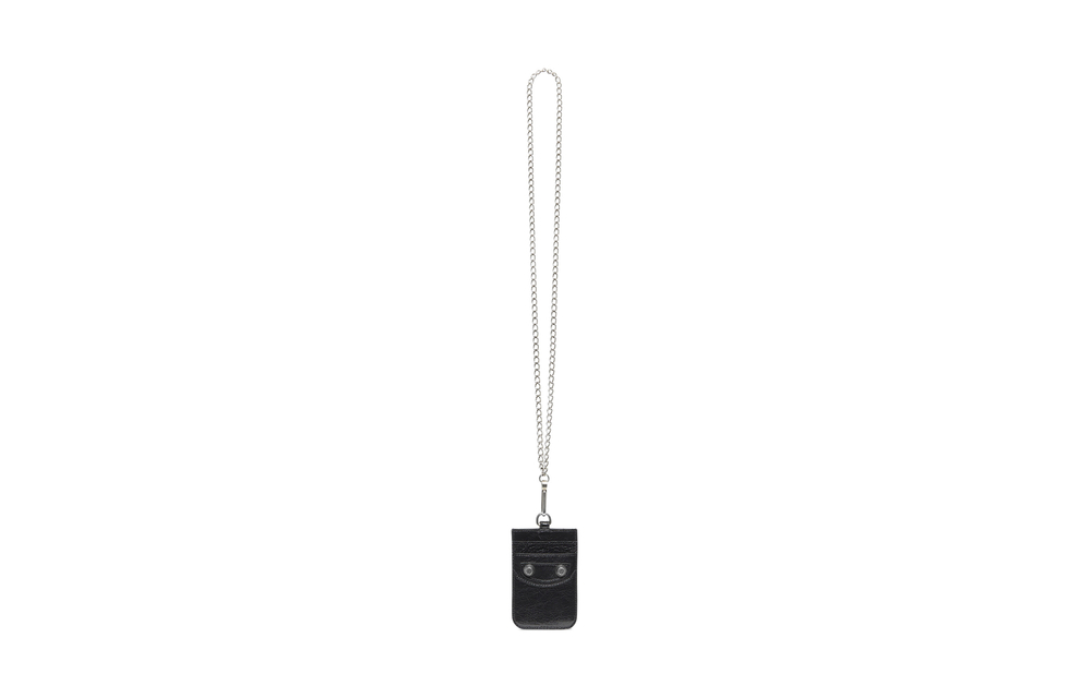 Balenciaga Le Cagole Fine Grained Sheepskin Shoulder Bag, Crossbody Bag, Card Holder Women"s Black