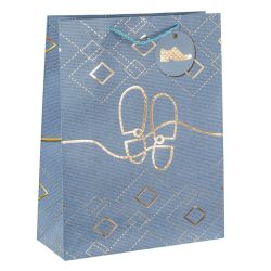 GAEM Пакет подарочный S (бумага 210г/м2, блок микс 12шт), L18 W8,5 H23,5 см, 4в.