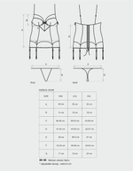 Малиновое ками на косточках с черным кружевом Roseberry Corset SM (42-44) (Цвет: малиновый, черный)