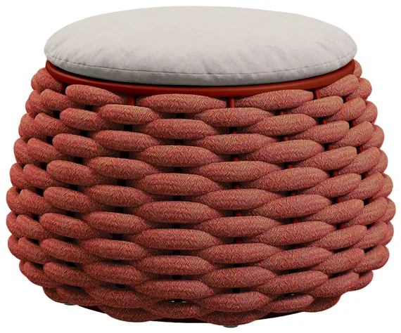Уличный пуф-столик Pouf Ø67х40 см, терракотовый
