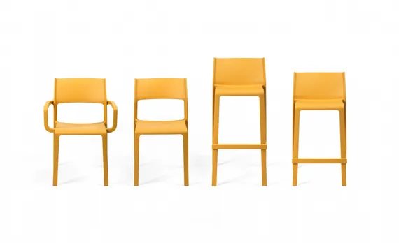 Полубарный стул Trill Stool Mini 65 см, горчичный