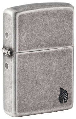 Зажигалка ZIPPO Armor Пламя c античным серебристым покрытием | Flame Antique Silver, латунь/сталь, с