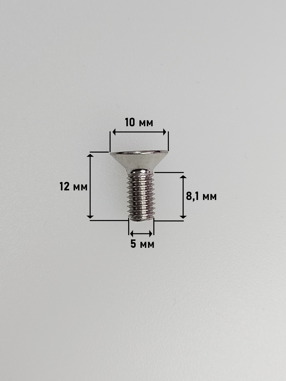 5х12 Винт потай с внут.шестигр. нерж. А2-70 DIN7991 (10 шт.)
