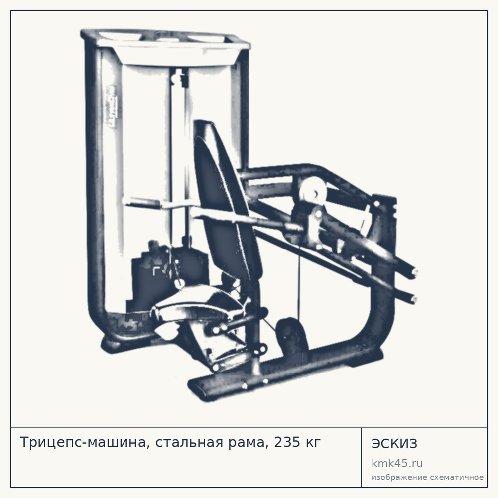 Трицепс-машина, стальная рама, 235 кг — от 263 000 ₽