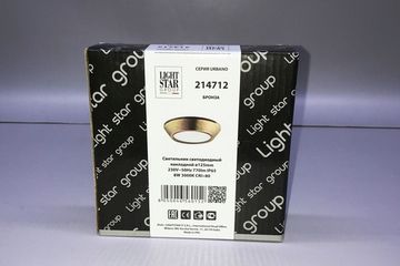 Накладной светодиодный светильник 8W 3000K 214712 бронза Urbano mini Lightstar