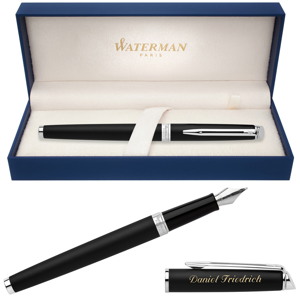 Перьевая ручка Waterman Hemisphere, цвет: MattBlack CT, перо: F
